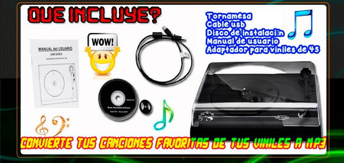 Imagen 8 de 10 de Nueva Tornamesa Tocadiscos Digitaliza Tus Discos Lp A Mp3