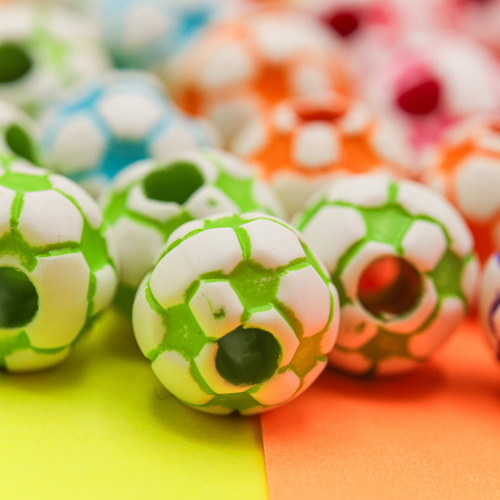 Balón Separador Acrilico Para Pulsera 100gr Futbol Volley Fut 13 Colores 1 Cm 1 Cm
