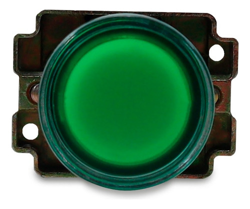 Botão Comando Impulso Iluminado Led 24vca/vcc 1na Verde