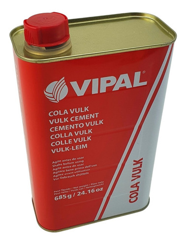 Imagem 1 de 5 de Cola Preta Vipal Vulk Reparo A Quente Câmara Ar 685 Gramas