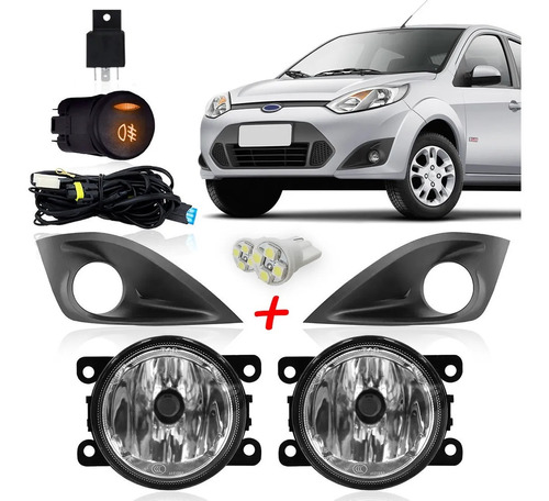 Kit Farol Caminero Auxiliar Completo Ford Fiesta 2010 2013