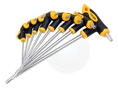 Destornilladores Torx Crv Con Mango En T, 8 Piezas, T10, T15