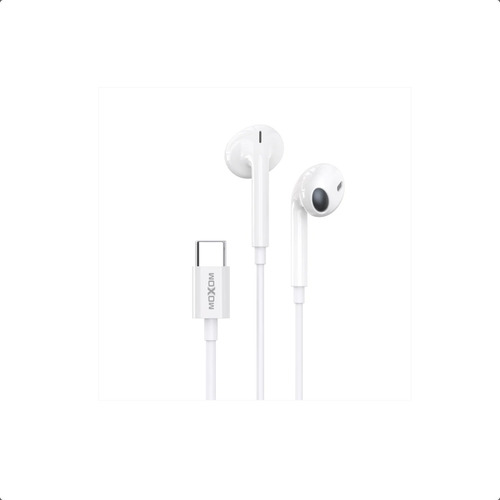 Audifonos Manos Libres Moxom Mx-ep53 In Ear Tipo C Blanco