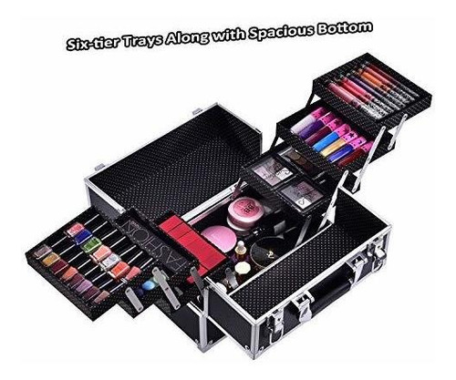 Frenessa Makeup Train Case Estuche De Cosméticos Portátil