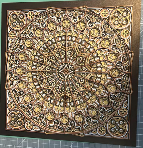 Diseño De Panel De Pared Loto: Mandala Exquisito