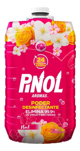 Limpiador Pinol Aromas C/detergente Y Microcápsulas 9l