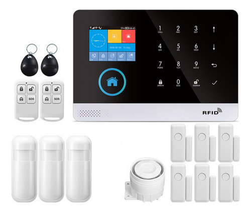Central De Alarme Tuya Smart Completa Wifi Gsm Chip Sem Fio