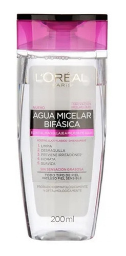 Agua Micelar Bifasica L´oréal Paris Hidra Total 5 X 200ml