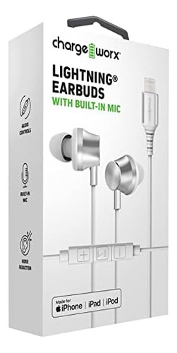 Auriculares Lightning Chargeworx Con Micrófono Incorporado