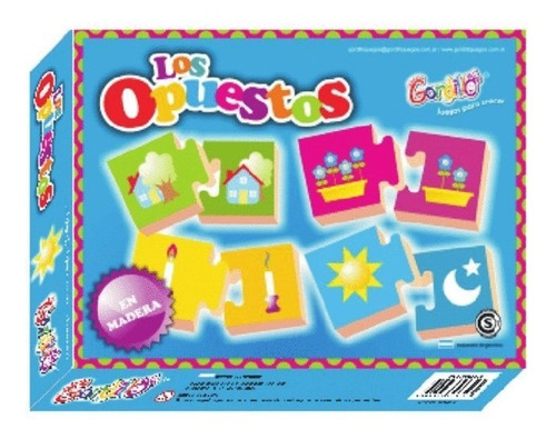 Juego Didactico Infantil Gordillo De Madera Los Opuestos