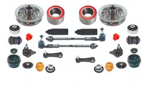 Kit Bases Rotulas Bieletas Gomas Mazas Vw Jetta A4 1.8 99-08