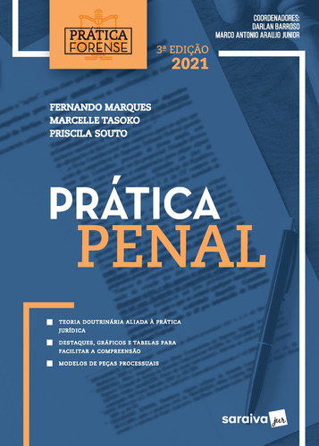 Coleção Prática Forense - Prática Penal, de Barroso, Darlan. Editorial Saraiva Educação S. A., capa mole em português, 2021