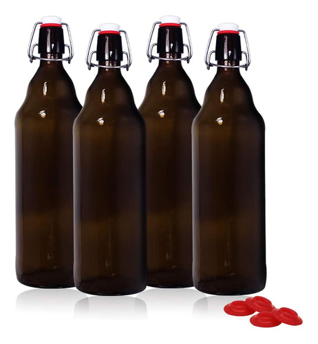 Botellas De Cerveza De Vidrio Ámbar Yeboda De 32 Oz Para Ela