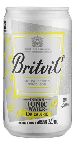 Água Tônica Indian Citrus Zero Açúcar Britvic Lata 220ml