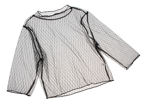 Camisa Blusa De Gasa Malla Escarpada De Manga Corta Informal Camisa Blusa De Gasa Malla Escarpada De Manga Corta Informal