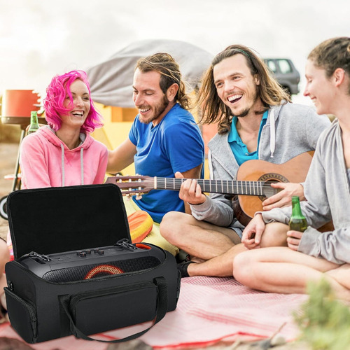 Funda Protectora Acolchada Impermeable Para Jbl Partybox On The Go, Bolsa De Transporte Portátil Con Bolsillos Para Micrófonos Y Accesorios, Antigolpes