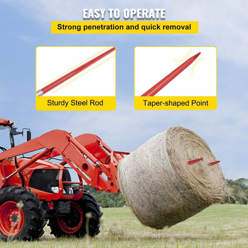 Imagen 8 de 9 de Lanza Para Balas De Heno 49 4500 Lb Tuerca 1-3/4