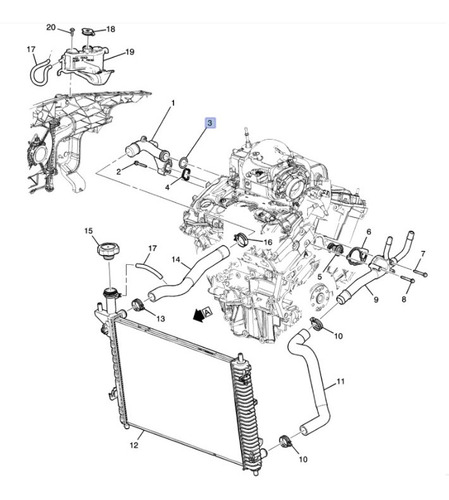 Sello Toma Agua Motor Cadillac Cts 3.6l 2005