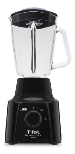 Licuadora T Fal Powermix 4 Cuchillas + Vaso Vidrio 1.75l Color Negro