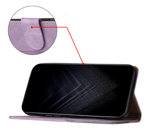 Funda Tipo Cartera De Piel Sintética Para iPhone 12/12 Pro Compatible Con Tarjetero Con Práctico Soporte