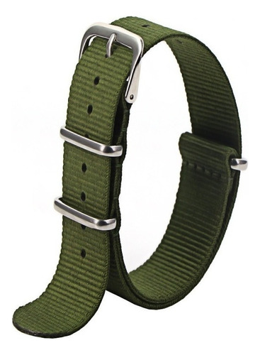 Poolsy pulseira nato zulu nylon militar cor verde 24mm