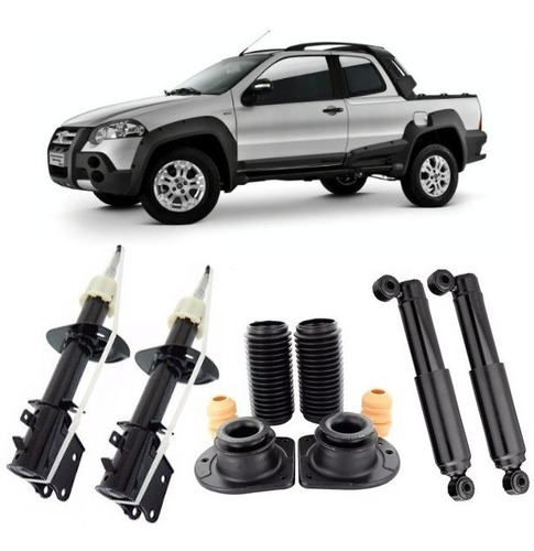 4 Amortecedor+kit Suspensão Strada Locker 2011 2012 2013 14