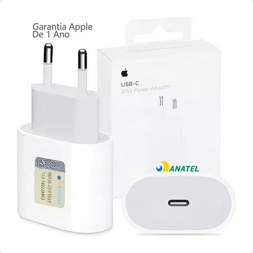 Carregador Fonte Apple iPad iPhone Turbo Original Usb-c 20w