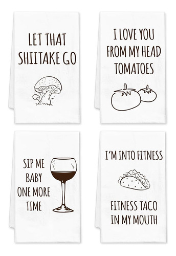Ddddxo Funny Kitchen Towel Sets Of 4, Sip Me Baby One More T
