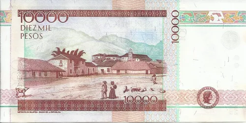 Colombia Billete 10000 Pesos 2 Agosto 2010