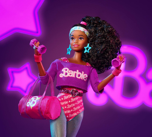 Muñeca Barbie Rewind Edición de los 80 Workin' Out 80 Christie Signature