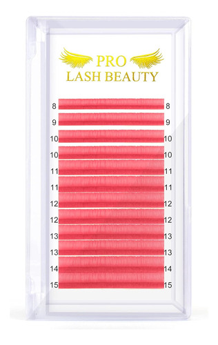 Easy Fan D-0.07-8-15 - Extensiones De Pestañas De Color Rosa