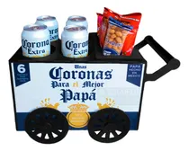 Comprar Carrito Botanero Caja Día Del Padre Llantas Giratoria Color Corona