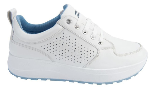 Tenis Casual Flexi De Piel 7205 Blanco Dama Original Msi