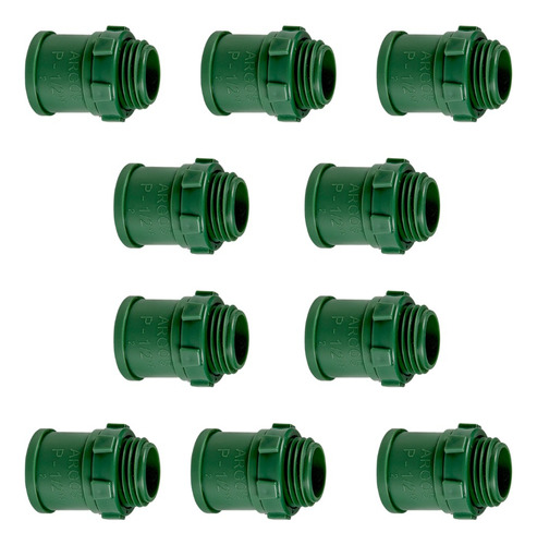 Conector Conduit Verde Ligero 2 Argos Cnpl051 (10 Pzs)