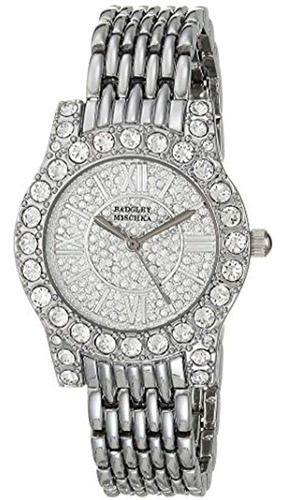 Reloj De Mujer Badgley Mischka En Tono Plateado Con Detalles