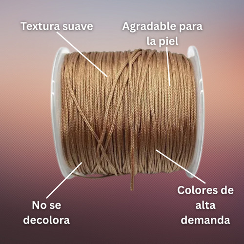 Rollo Hilo Chino 0.8mm Insumo De Bisutería Todo Los Colores Cobre