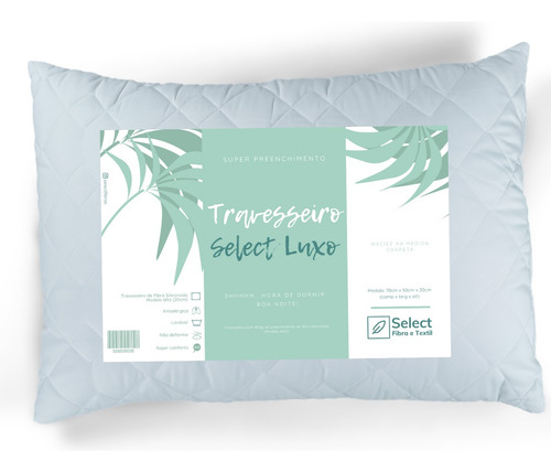 Kit 3 Travesseiros Select Luxo Fibra De Silicone Cor Branco