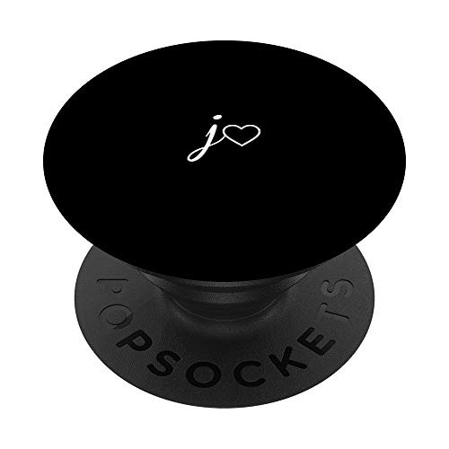 Carta Inicial Blanco J Corazón Minimalista Popsockets 1pndd