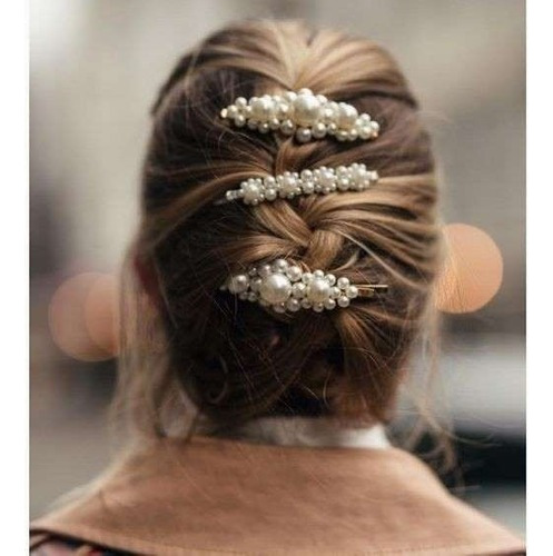 . Cuca Cucas Pasadores Clips Cabello Broches Perlas Moda Wow