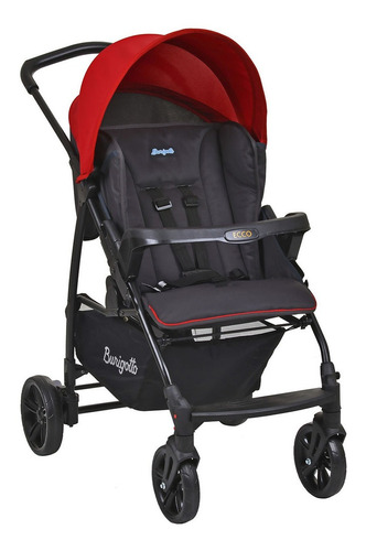 Carrinho de bebê de paseio Burigotto Ecco cz vermelho com chassi de cor preto
