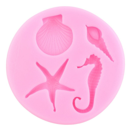 6pcs Molde De Silicona Tortuga Pez Fondant Resina Coral