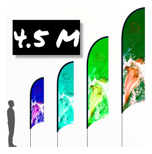 Pack 35 Asta De Bandera 4.5m Flag Banner