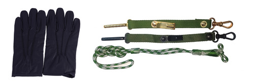Kit 2 Acessórios Espada De Oficial Luvas Fiador 2 Talins