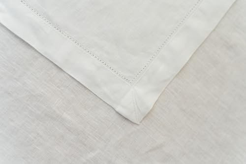 Mantel Rectangular De Lino Natural De 60 X 106 Pulgadas, Man