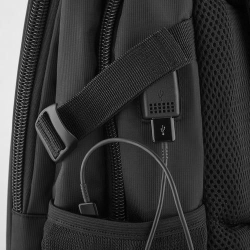 Mochila Com Alça Reforçada Para Notebook Na Cor Preta