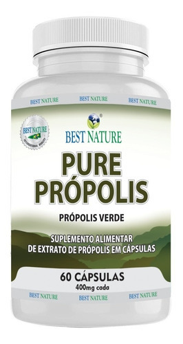 Propóleo vegano, propóleo puro, 2,4 mg, fenólico, Best Nature, 60c