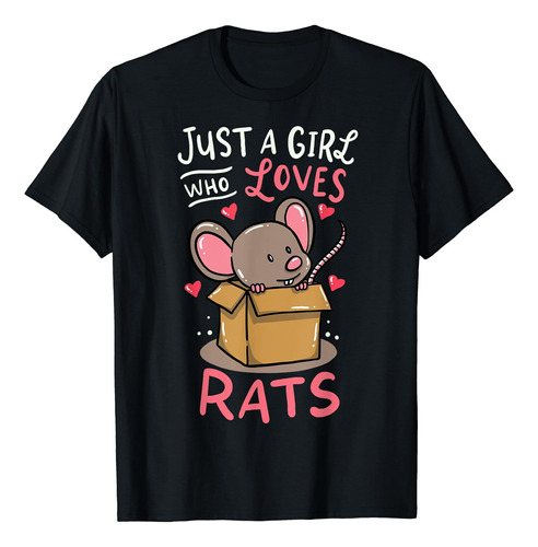  Rato Apenas Uma Garota Que Ama Ratos Camiseta Engraçada E F