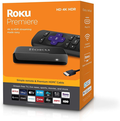 Imagen 1 de 9 de Roku Premier Smart Tv 4k Hdr Hdmi Netflix Streaming C/remoto