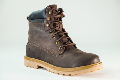 Bota Coturno De Couro Fallon Riders Storm Café