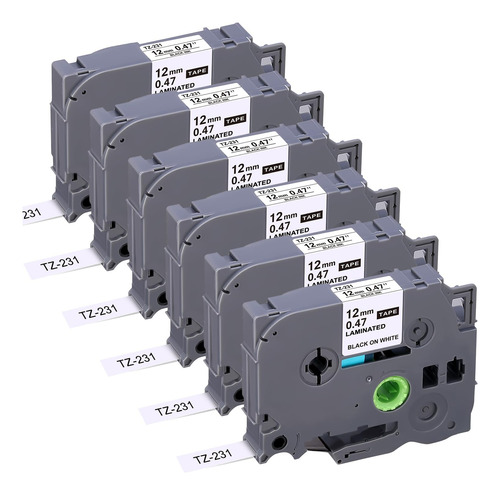 Tze-231 Reemplazo De Cinta De Etiquetas Compatible Para Brot